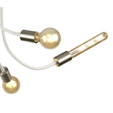 Adjustable 5-Light Ceiling Fixture in Satin White and Satin Nickel Finish