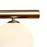 Antique Copper & Opal Glass Pendant Light - 7 Light Fixture