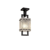 Modern Elegant Pendant Light, 1 Bulb Fixture, Matte Black with Crystal Sand Glass