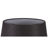 Modern Charcoal Grey Fabric Shade with Translucent White Accent – 240-300mm Round Design