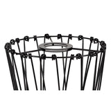 Adjustable Matte Black Non-Electric Shade, 30cm