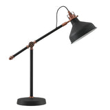 Sleek Adjustable Table Lamp with Dual-Tone Finish in Black, Copper, and White