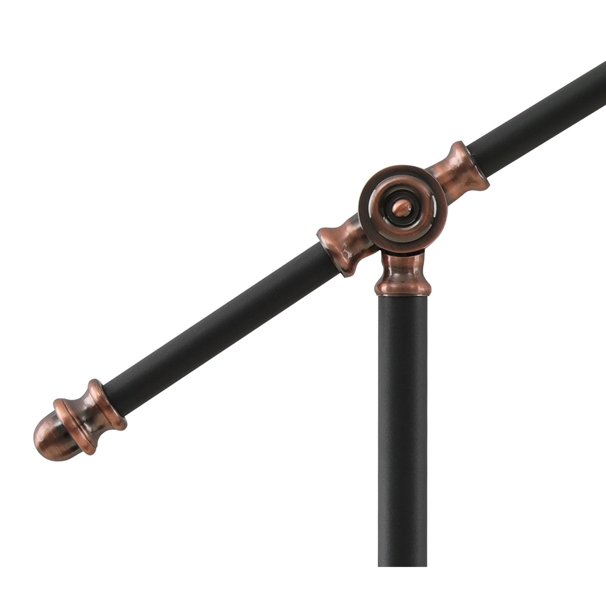 Sleek Adjustable Table Lamp with Dual-Tone Finish in Black, Copper, and White