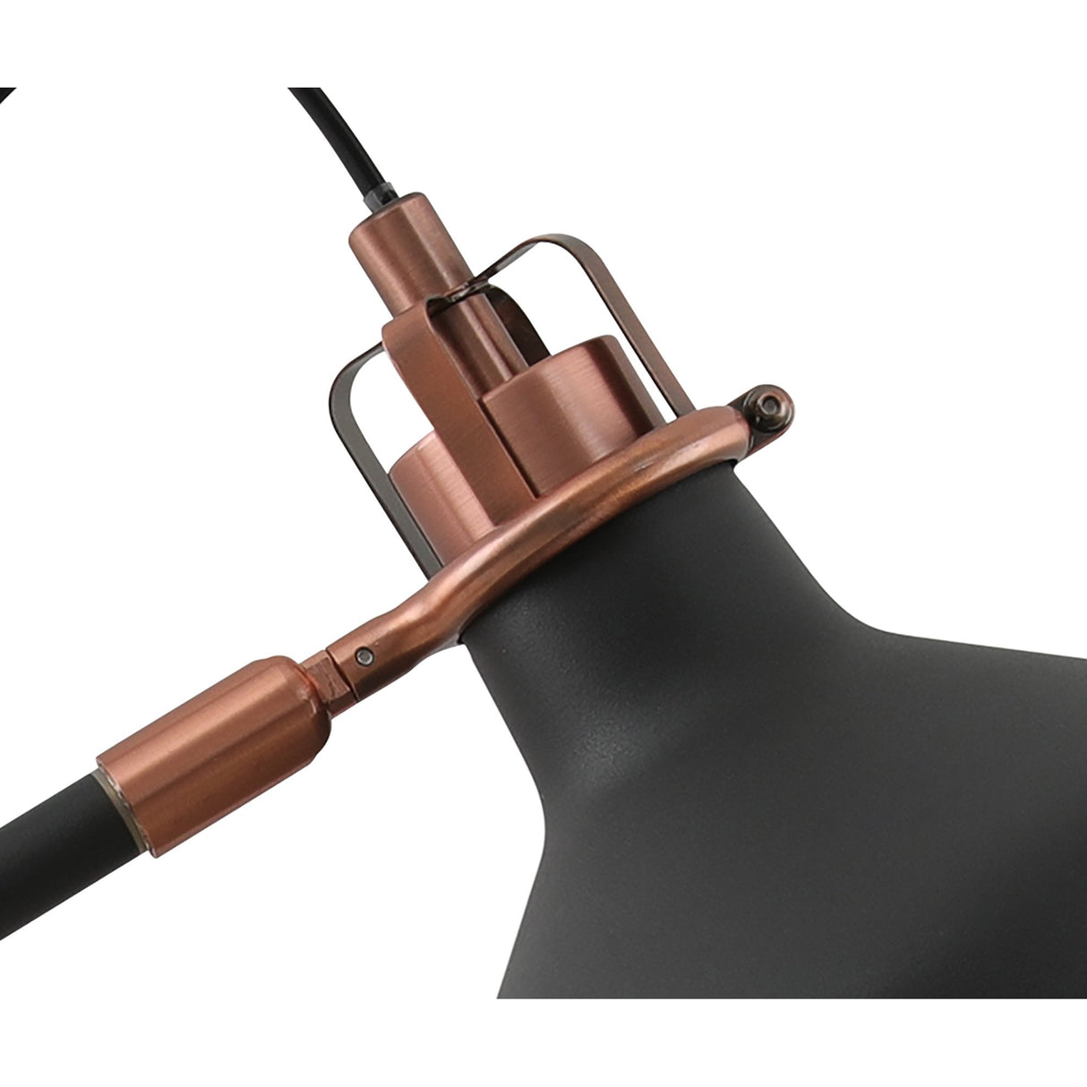 Sleek Adjustable Table Lamp with Dual-Tone Finish in Black, Copper, and White
