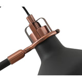 Sleek Adjustable Table Lamp with Dual-Tone Finish in Black, Copper, and White