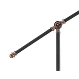 Artisan Adjustable Floor Lamp, E27, Sand Black and Copper Finish