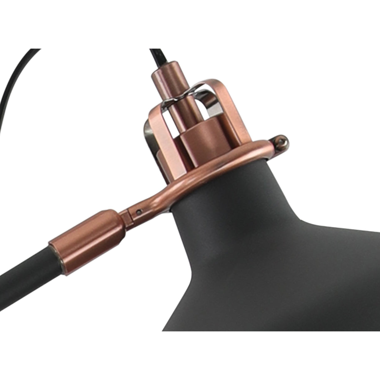 Artisan Adjustable Floor Lamp, E27, Sand Black and Copper Finish