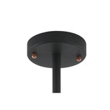 Contemporary 5-Light Adjustable Pendant, Sand Black/Copper/White