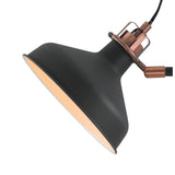 Modern Floor Lamp with Dual E27 Sockets in Sand Black and Copper Accents