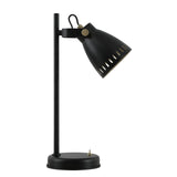 Modern Elegance Adjustable Table Lamp in Matt Black and Antique Brass