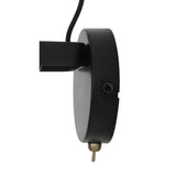 Matt Black & Antique Brass Adjustable Wall Lamp with Khaki Shade - E27 Socket