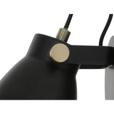 Matt Black & Antique Brass Adjustable Wall Lamp with Khaki Shade - E27 Socket