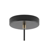 Compact Pendant Light, E27 Socket, Black/Brass/Khaki Finish