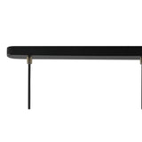 Modern Minimalist Linear Pendant Light - Matt Black & Antique Brass Finish