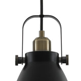 Modern Minimalist Linear Pendant Light - Matt Black & Antique Brass Finish