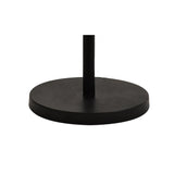 Elegant 8-Light Floor Lamp, Matt Black with Antique Brass and Cognac Glass