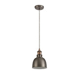 Vintage Elegance Pendant Light in Antique Silver and Copper Finish