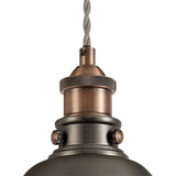 Vintage Elegance Pendant Light in Antique Silver and Copper Finish