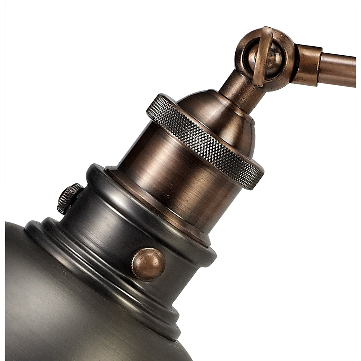 Vintage Adjustable Table Lamp with Dual-Tone Finish