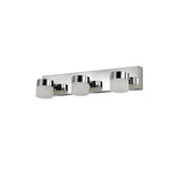 Triple Adjustable LED Wall Lamp, 3x5W, Polished Chrome Finish, 4000K, 1275lm, IP44, 3-Year Warranty
