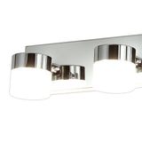 Triple Adjustable LED Wall Lamp, 3x5W, Polished Chrome Finish, 4000K, 1275lm, IP44, 3-Year Warranty