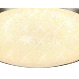 Stylish Satin Nickel and Crystalline LED Ceiling Light, 18W, IP44, 3000K, with 3-Year Warranty