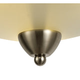 Stylish Semi-Flush Mount Ceiling Light, 3 Bulbs with Satin Nickel Finish and Frosted Glass Shade