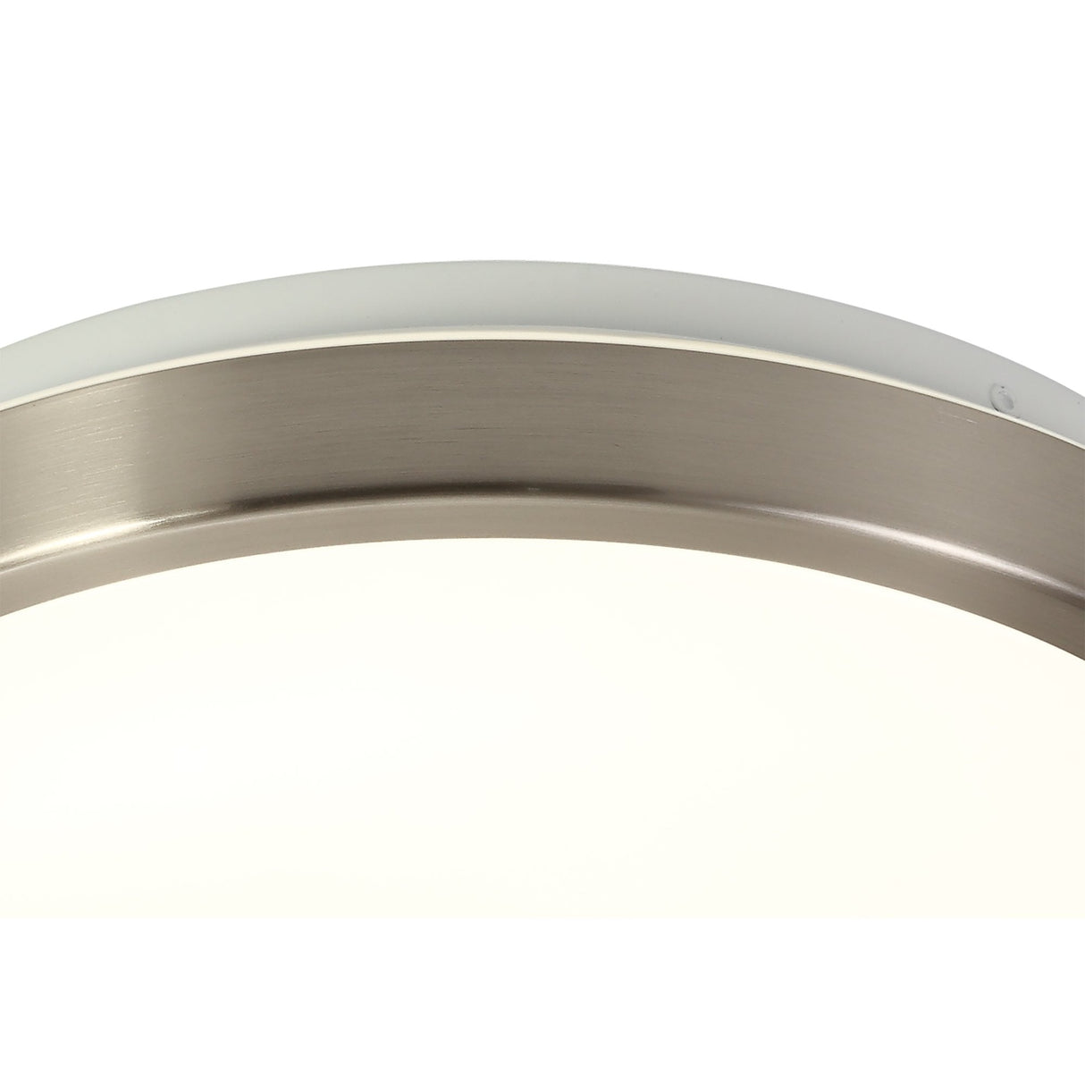 Modern Satin Nickel LED Ceiling Light, 12W, 4000K, IP44, 3-Year Warranty