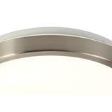 Modern Satin Nickel LED Ceiling Light, 12W, 4000K, IP44, 3-Year Warranty