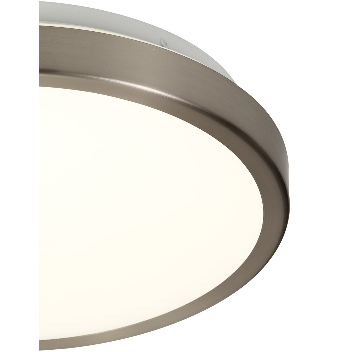 Modern Satin Nickel LED Ceiling Light, 12W, 4000K, IP44, 3-Year Warranty