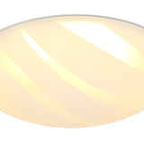 Modern Polished Chrome LED Ceiling Light, 30cm, 12W, 3000K Warm White, with Frosted Shade, 3-Year Warranty