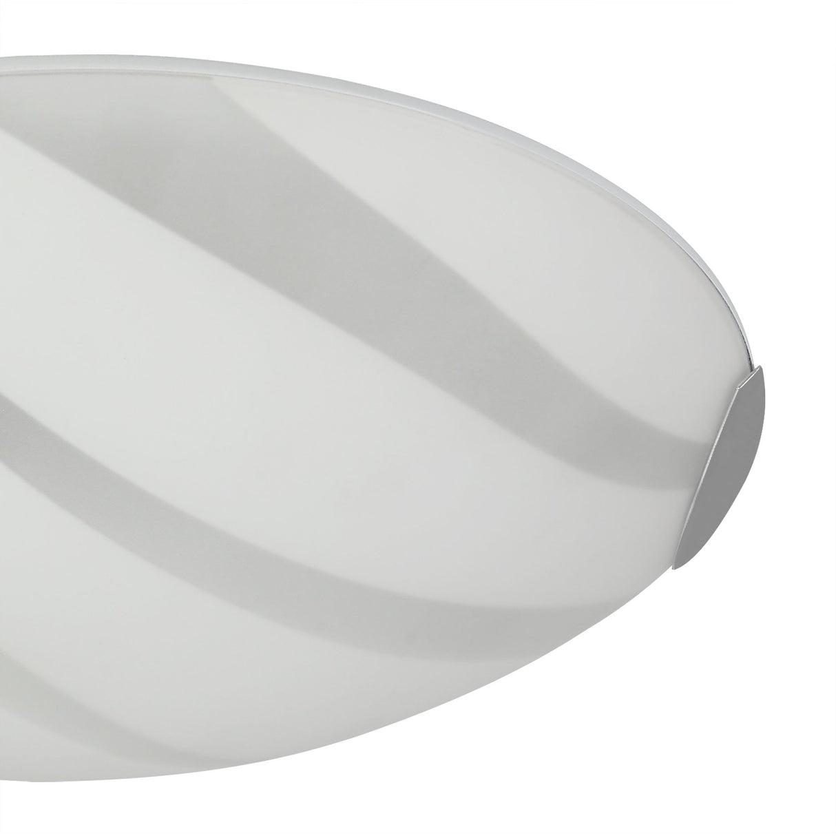 Modern Polished Chrome LED Ceiling Light, 30cm, 12W, 3000K Warm White, with Frosted Shade, 3-Year Warranty