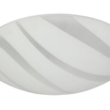 Modern Polished Chrome LED Ceiling Light, 30cm, 12W, 3000K Warm White, with Frosted Shade, 3-Year Warranty