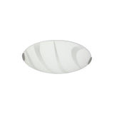 Polished Chrome Ceiling Light, 405mm, 24W LED, Warm 3000K, Frosted Finish, 3-Year Warranty