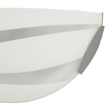 Polished Chrome & Frosted Wall Lamp, LED 12W, Warm White 3000K, 780 Lumens, 3-Year Warranty