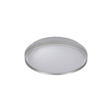 Ceiling Light 39cm, 24W LED, 3-Step Dimmable, 3000K Warm White, 1000lm, IP44, Silver/White Acrylic, 3-Year Warranty