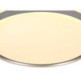 Ceiling Light 39cm, 24W LED, 3-Step Dimmable, 3000K Warm White, 1000lm, IP44, Silver/White Acrylic, 3-Year Warranty