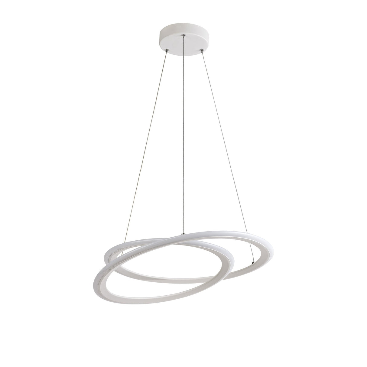 Elegant Matt White LED Pendant Light, 40W, 4000K, 3-Step Dimming, 3-Year Warranty