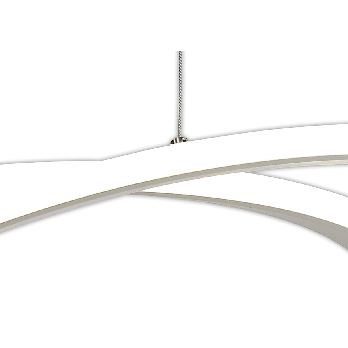 Elegant Matt White LED Pendant Light, 40W, 4000K, 3-Step Dimming, 3-Year Warranty