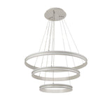 Contemporary 3-Tier LED Pendant Light, 4000K, 5470 Lumens, Matt White, Dimmable, 3-Year Warranty