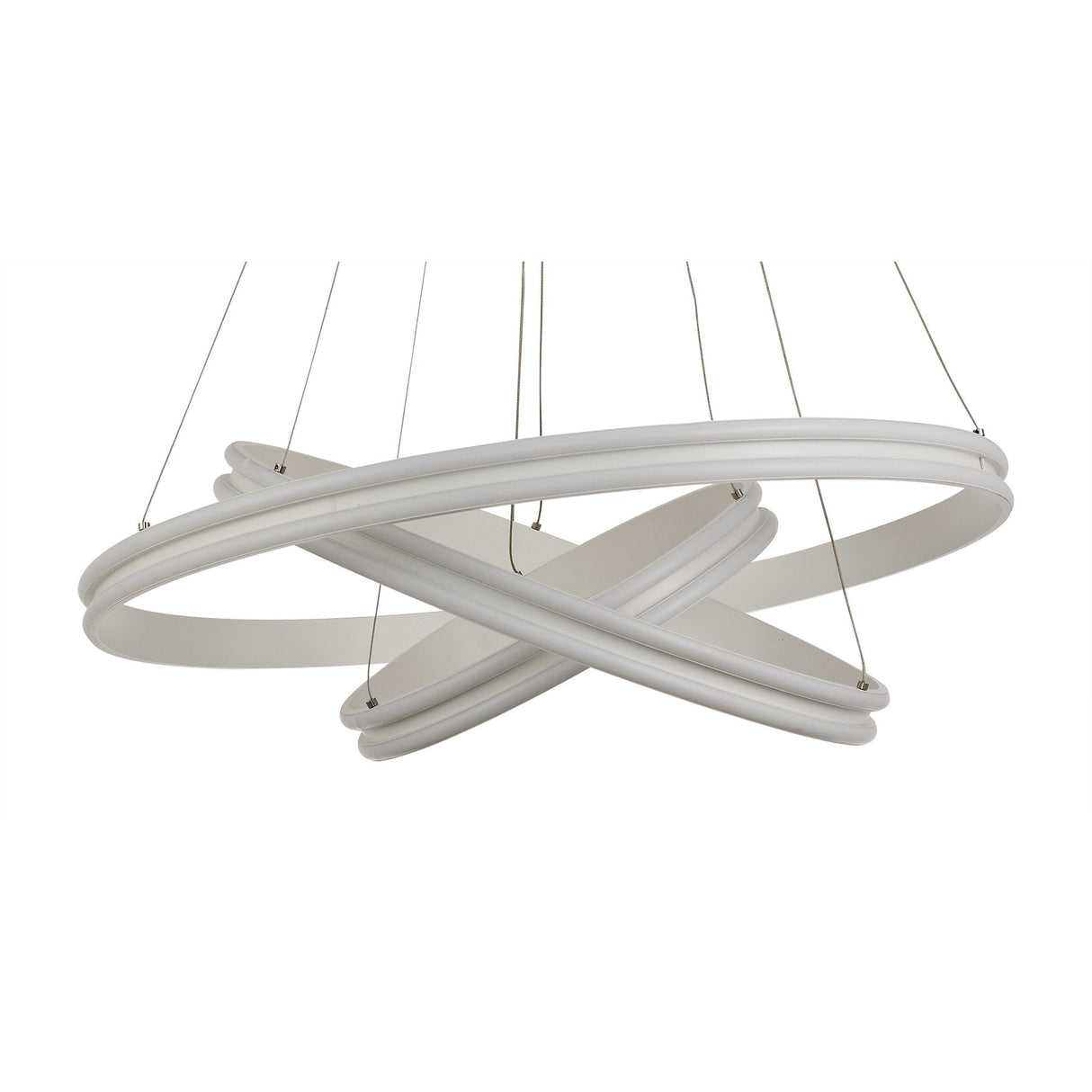 Contemporary 3-Tier LED Pendant Light, 4000K, 5470 Lumens, Matt White, Dimmable, 3-Year Warranty