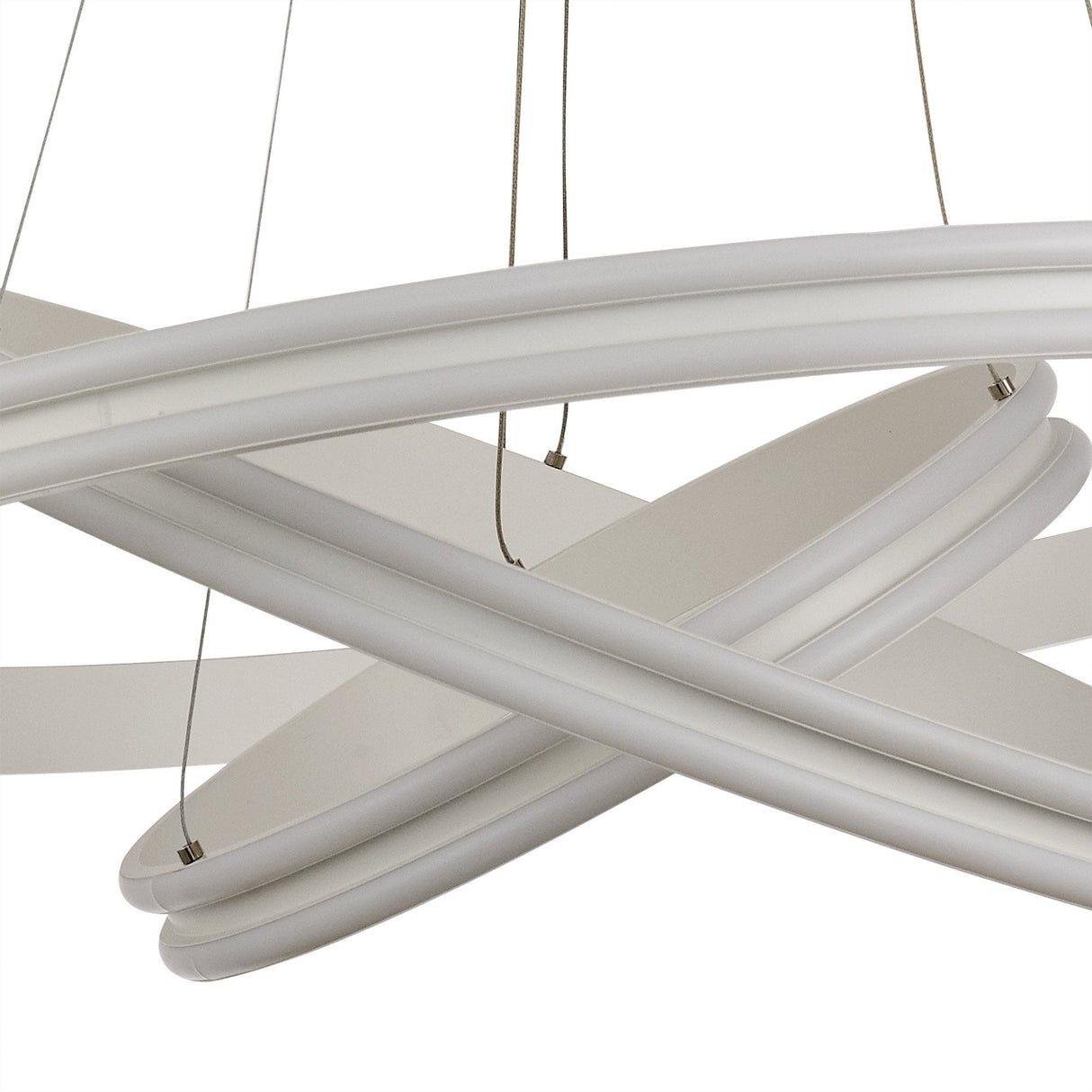 Contemporary 3-Tier LED Pendant Light, 4000K, 5470 Lumens, Matt White, Dimmable, 3-Year Warranty