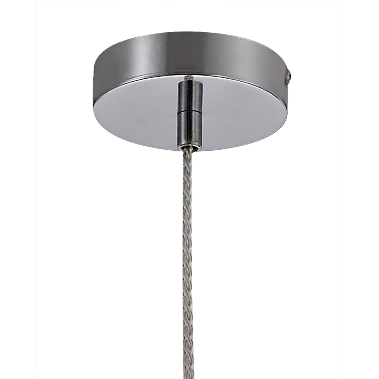 Sleek Chrome Pendant Light with Clear Glass Shade - E27 Fitting