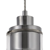 Sleek Chrome Pendant Light with Clear Glass Shade - E27 Fitting