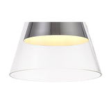 Sleek Chrome Pendant Light with Clear Glass Shade - E27 Fitting