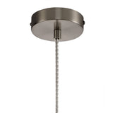 Contemporary Pendant Light, Satin Nickel Finish with Clear Glass Shade
