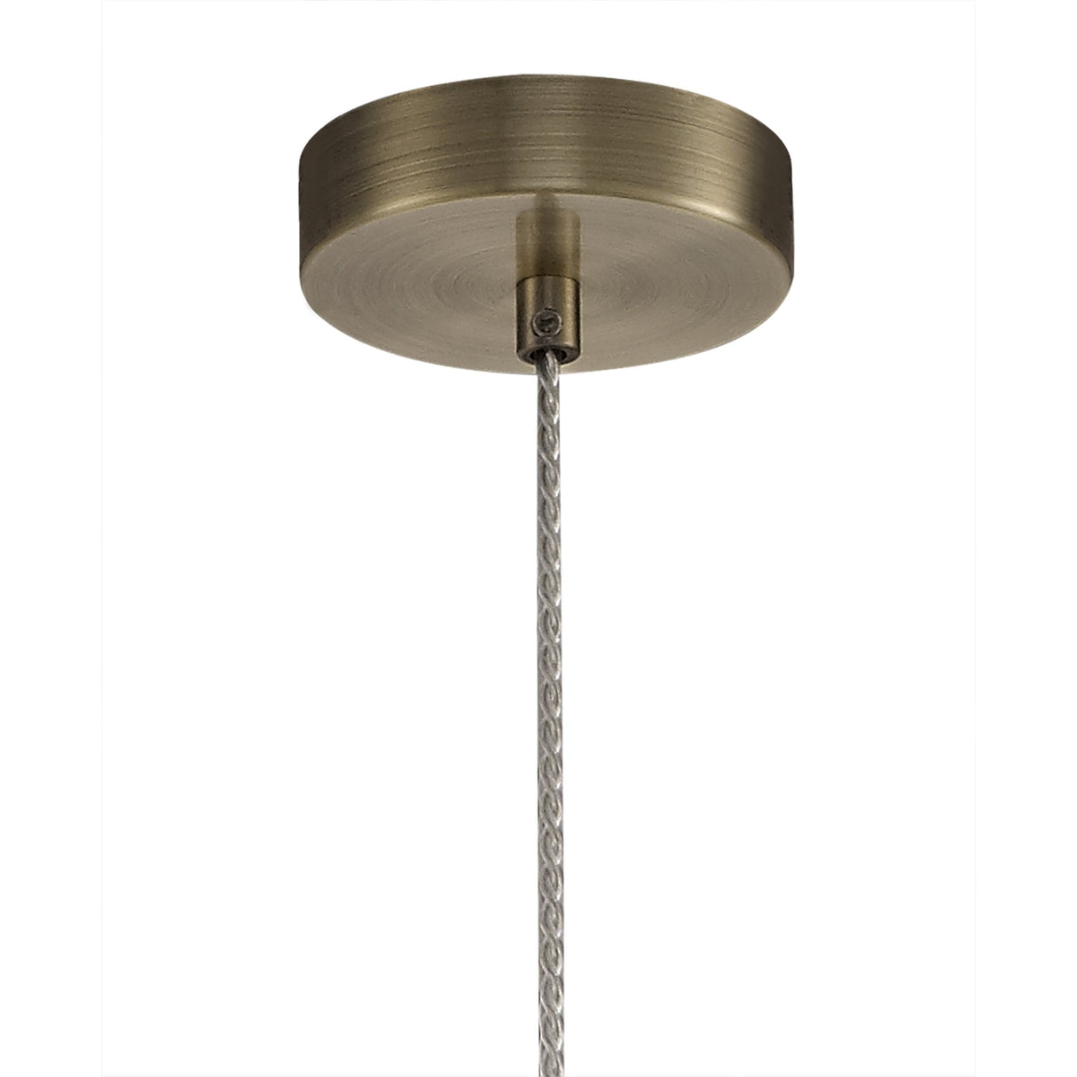 Antique Brass Pendant Light with Clear Glass Shade