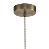 Antique Brass Pendant Light with Clear Glass Shade