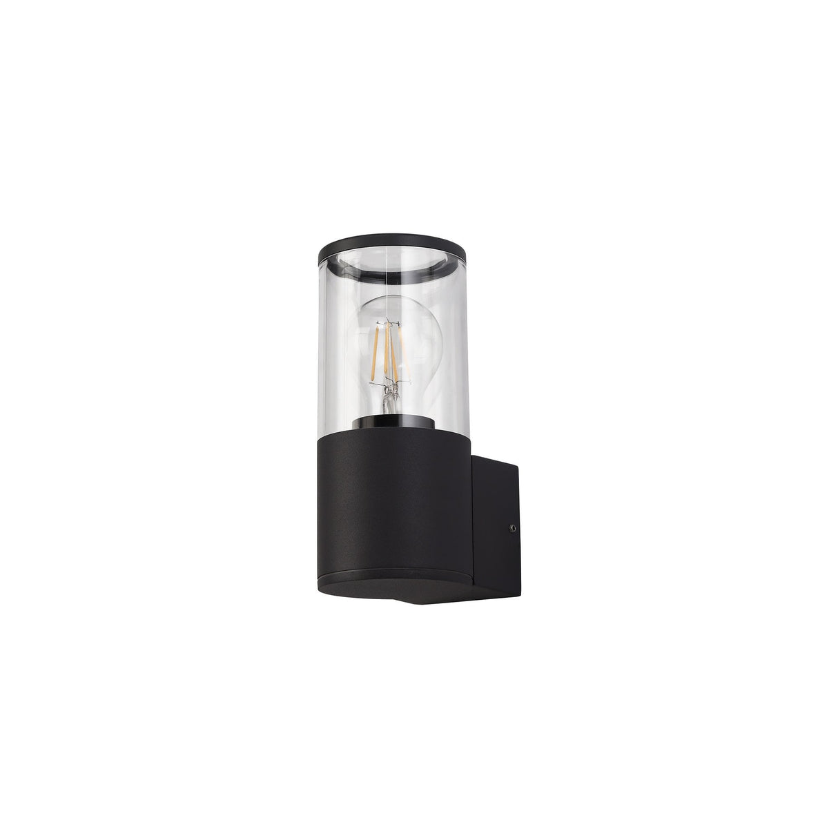 Modern Anthracite Wall Lamp with Clear Shade, E27, 20W Max, IP54, 2-Year Warranty