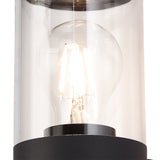 Modern Anthracite Wall Lamp with Clear Shade, E27, 20W Max, IP54, 2-Year Warranty
